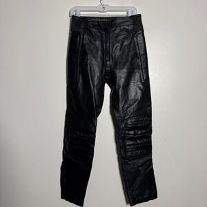 Hein Gericke Motorcycle Leather Pants Black Size 30 Mens Riding Pants